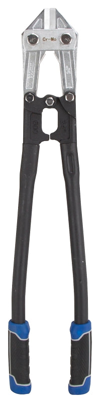 Vulcan JL-WD-0624 Bolt Cutter, 8 mm Cutting Capacity, Chrome Molybdenum Steel Jaw, 24 in OAL, Black/Blue Handle