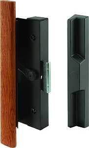 Prime-Line C 1126 Handleset, Aluminum/Wood, For: 7/8 to 1-1/4 in THK Glass Sliding Doors