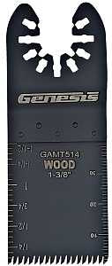 Genesis GAMT514 Flush-Cut Blade, 1 in W, 6 in L, 15 TPI
