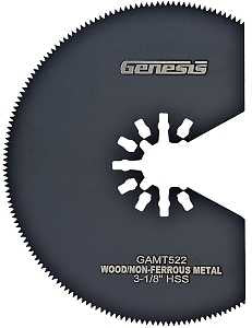 Genesis GAMT522 Saw Blade, 3-1/8 in, 20 TPI, HSS