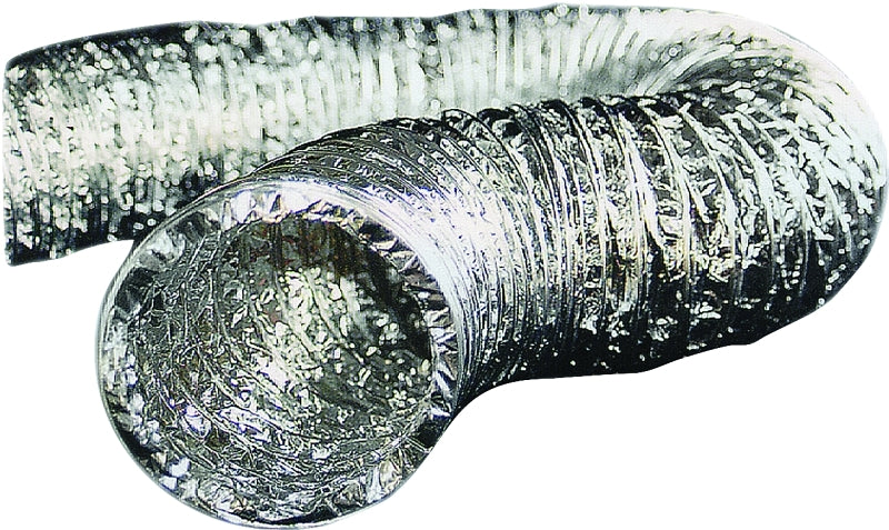 Builder's Best 010793 Flexible Dryer Transition Duct, 8 ft L, Aluminum/Polyester, Silver, Silver