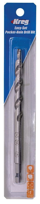 Kreg KPHA300 Pocket Hole Drill Bit, 3/8 in Dia, 1/4 in Dia Shank