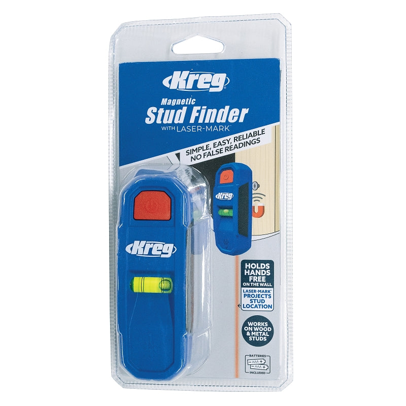 Kreg KMM1000LZ Magnetic Stud Finder with Laser-Mark, Detectable Material: Metal, Wood