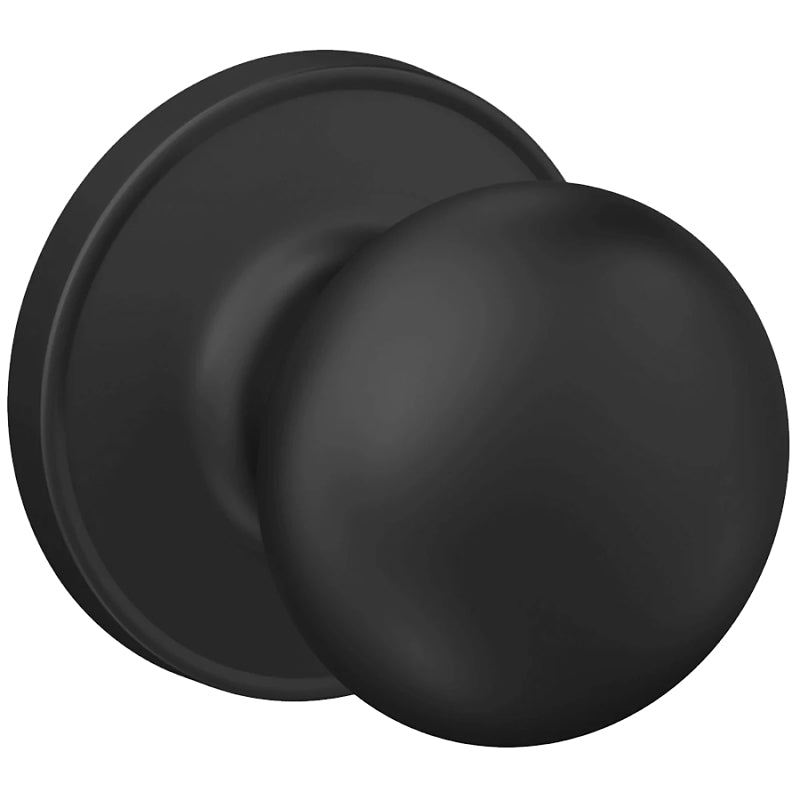 Schlage J Series J10 STR 622 Passage Lever, Matte Black, Knob Handle, Metal, Residential, ADA Compliant