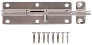 ProSource SS-B06-PS Barrel Bolt, 0.31 Dia in Bolt Head, 6 in L Bolt, Stainless Steel, Stainless Steel