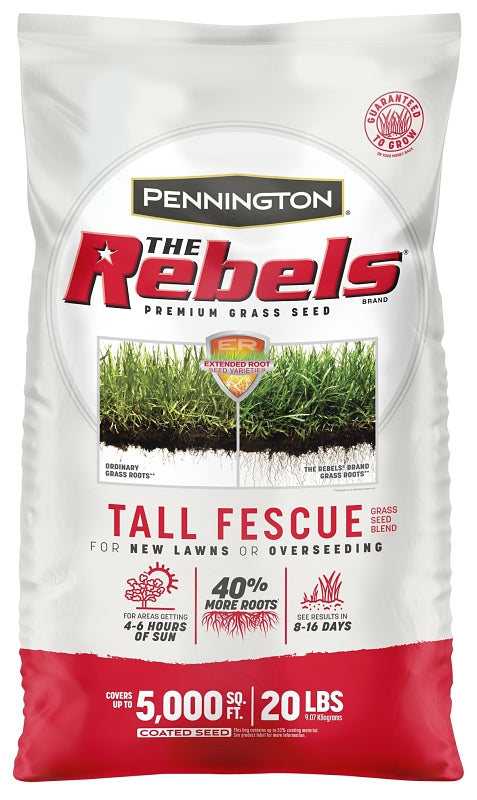 The Rebels 100543730 Grass Seed Blend, Tall Fescue, 20 lb Bag