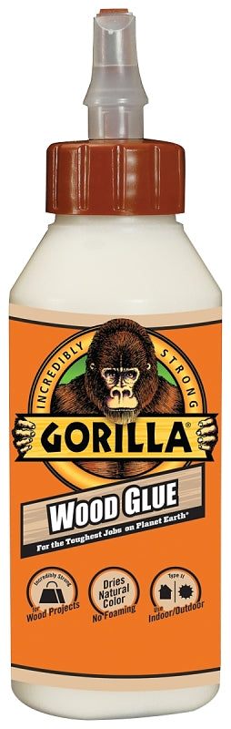 Gorilla 6200002 Glue, Light Tan, 8 oz Bottle