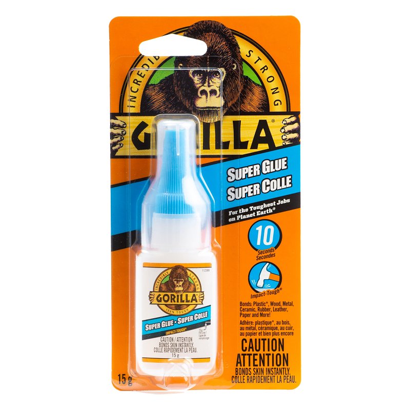 Gorilla 112381 Super Glue, Liquid, Sharp, Irritating, Clear, 15 g Bottle