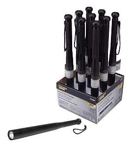 PowerZone 12145 Ball Bat Flashlight, C Battery, C Battery, LED Lamp, 300 Lumens, 200 m Beam Distance, 8 hrs Run Time, Pack of 9