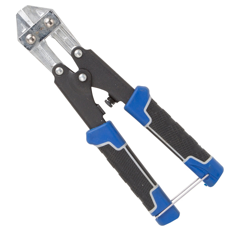 Vulcan JL-WD-01B Mini Bolt Cutter, 3 mm Cutting Capacity, Chrome Molybdenum Steel Jaw, 8 in OAL, Black/Blue Handle