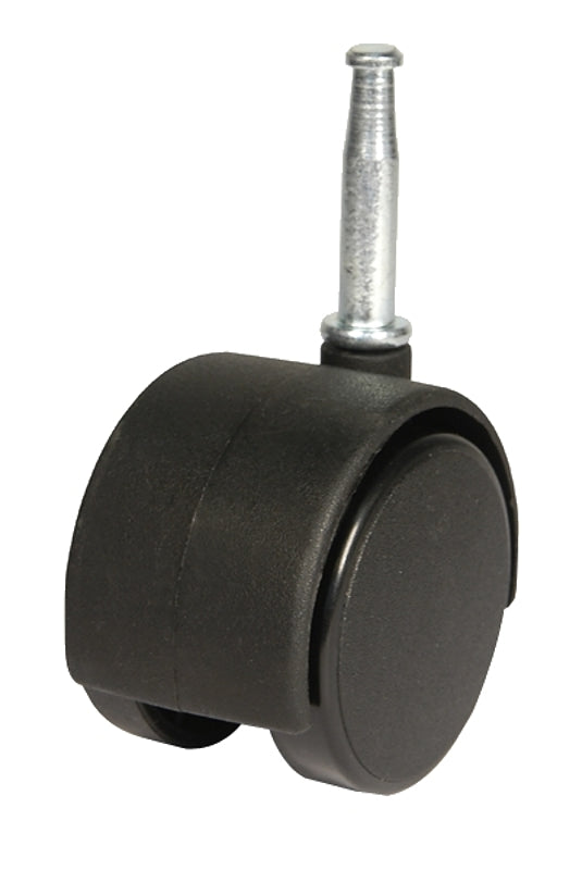 Dh Casters C-T15S1BK Swivel Caster, Stem and Socket Mounting, 1-3/4 in H Dimensions, 1-1/2 in Dia Wheel, Plastic Wheel