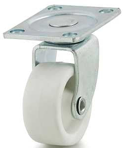 Dh Casters C-R125P0Z Swivel Caster, 1-5/8 x 1-1/4 in Plate, 1-1/2 in H Dimensions, 1-1/4 in Dia Wheel, 9/16 in W Wheel