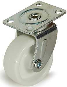 Dh Casters C-R158P0Z Swivel Caster, 1-5/8 x 1-1/4 in Plate, 1-7/8 in H Dimensions, 1-5/8 in Dia Wheel, 5/8 in W Wheel