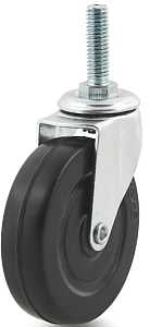 Dh Casters C-L30T2RS Swivel Caster, Threaded Mounting, 3-5/8 in H Dimensions, 3 in Dia Wheel, 13/16 in W Wheel, 110 lb