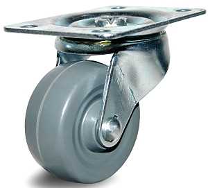 Dh Casters C-GD20MRS Swivel Caster, 1-7/8 x 2-9/16 in Plate, 2-7/16 in H Dimensions, 2 in Dia Wheel, 15/16 in W Wheel
