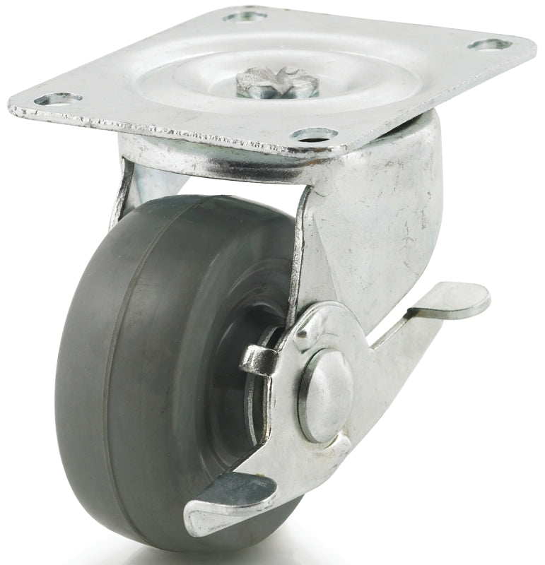 Dh Casters C-GD30MRSB Swivel Caster, 3-13/16 in H Dimensions, 3 in Dia Wheel, 1-1/4 in W Wheel
