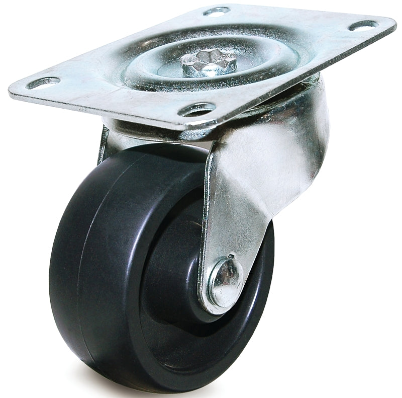 Dh Casters C-GD30PS Swivel Caster, 3-1/8 x 4-1/16 in Plate, 3-13/16 in H Dimensions, 1-1/4 in W Wheel