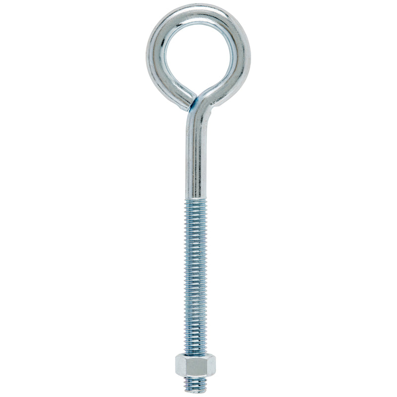 Hampton 3/8 in. X 6 in. L Zinc-Plated Steel Eyebolt Nut Included, Pack of 10
