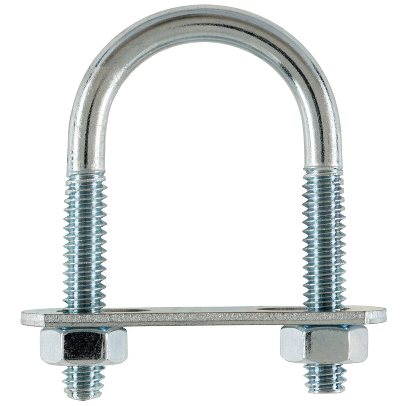 Hampton 1/4 in. X 1-1/8 in. W X 2 in. L Coarse Zinc-Plated Steel U-Bolt, Pack of 10