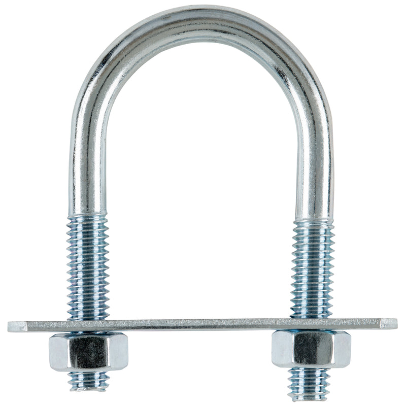 Hampton 5/16 in. X 1-3/8 in. W X 2-1/2 in. L Coarse Zinc-Plated Steel U-Bolt, Pack of 10