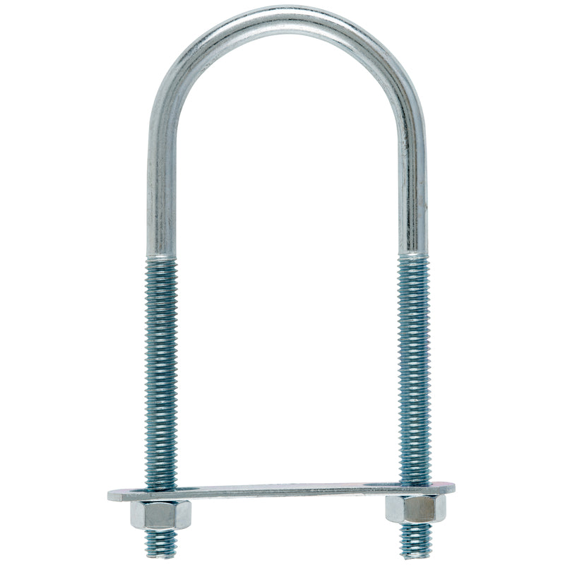Hampton 5/16 in. X 2 in. W X 4-3/4 in. L Coarse Zinc-Plated Steel U-Bolt, Pack of 10