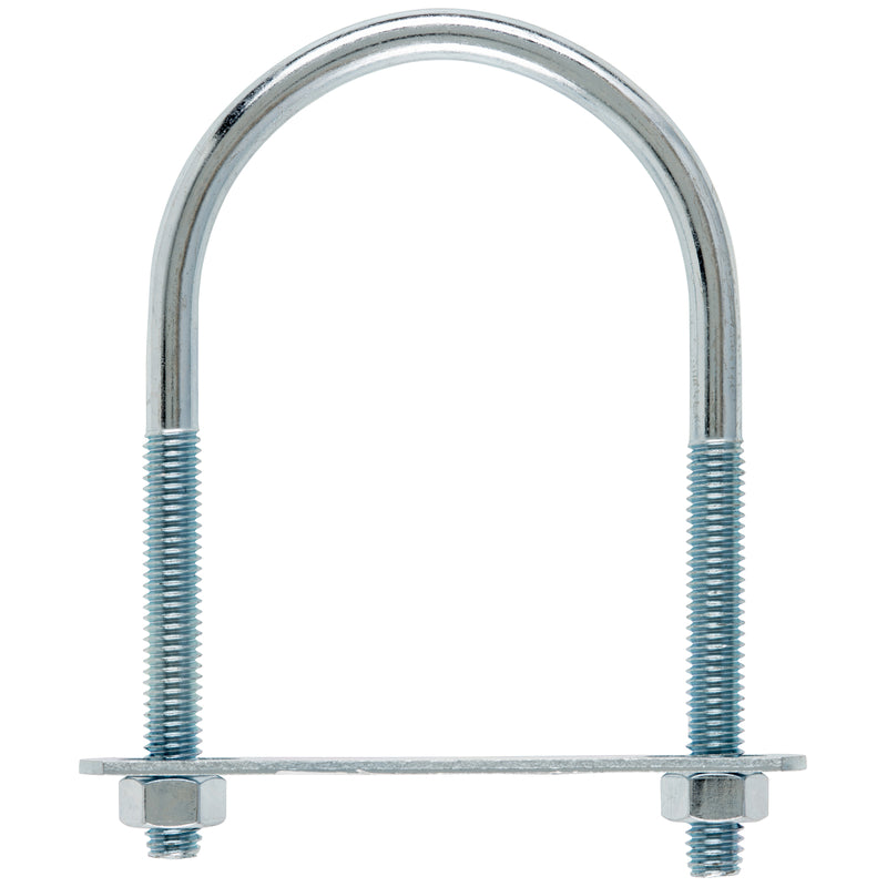 Hampton 5/16 in. X 2-1/2 in. W X 4-3/16 in. L Coarse Zinc-Plated Steel U-Bolt, Pack of 10