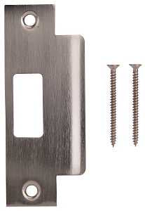 ProSource HSH-006BN-PS Strike Plate, 4-7/8 in L, 2 in W, Steel, Brushed Nickel