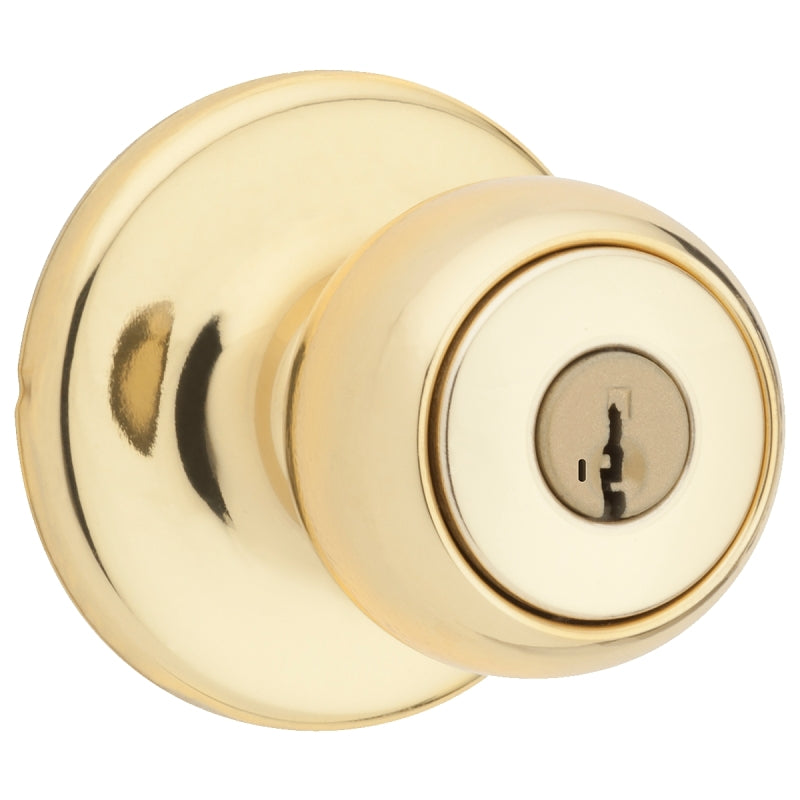 Weiser Fairfax Series 9GAC5310-064 Entry Door Knob, 1-15/16 in Dia Knob, Brass