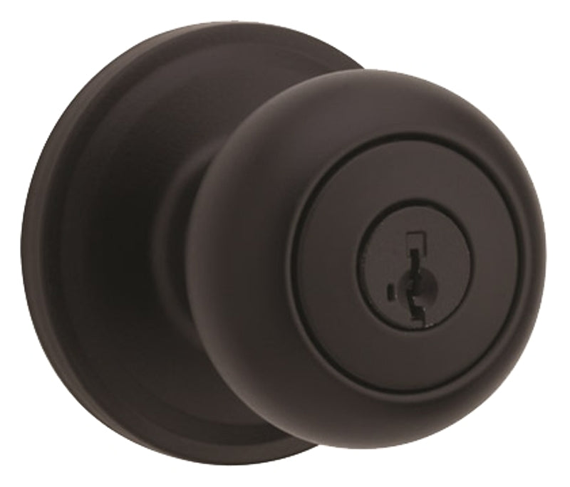 Weiser Troy Series 9GA5310-051 Entry Door Knob, 2-1/16 in Dia Knob, Matte Black