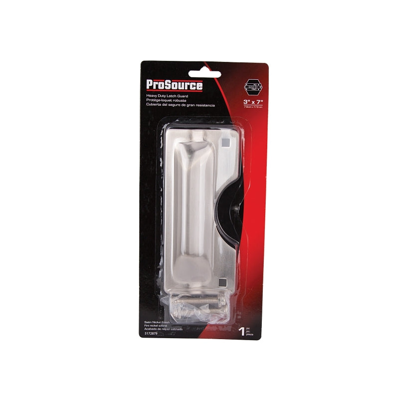 ProSource HSH-012BN-PS Latch Guard, Steel, Satin Nickel, 7 in H, 3 in W