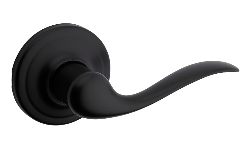 Weiser Toluca Series 9GLA1010-118 Passage Lever, Matte Black, Residential, Universal Hand, 2 Grade, ADA Compliant