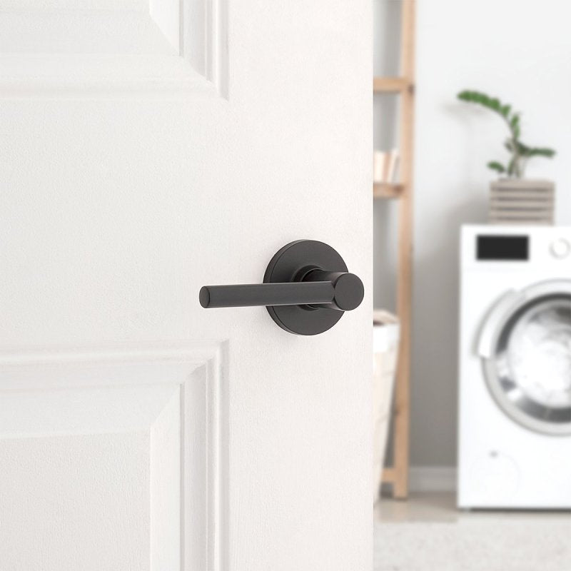 Weiser Safe Lock Reminy Series 9SL30000-094 Privacy Door Handle, Contemporary Design, Lever Handle, Matte Black