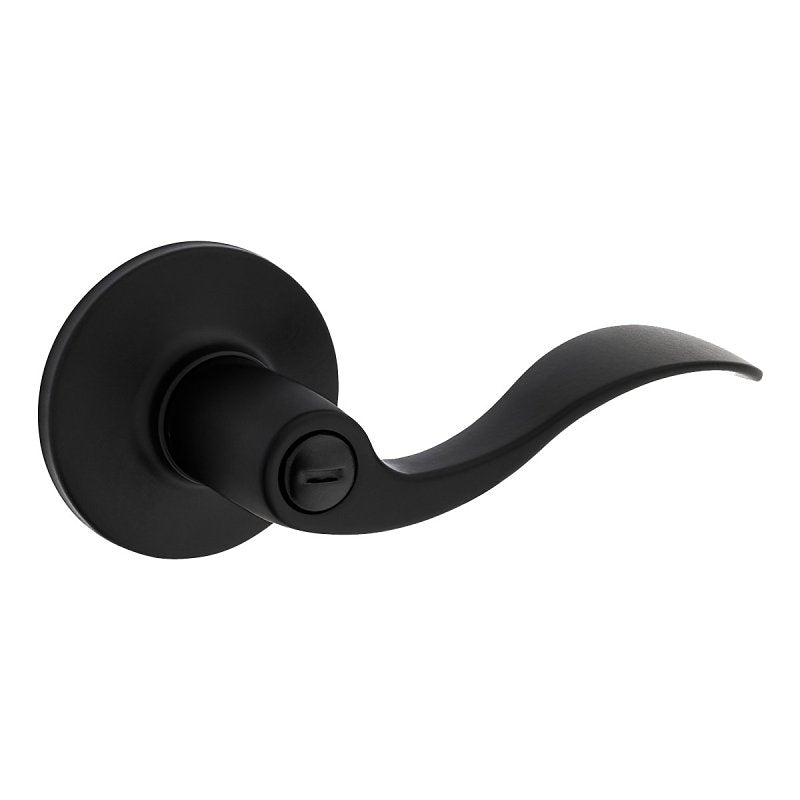 Weiser Safe Lock Layton 9SL30000-092 Privacy Door Handle, Traditional Design, Lever Handle, Matte Black, Turn Piece