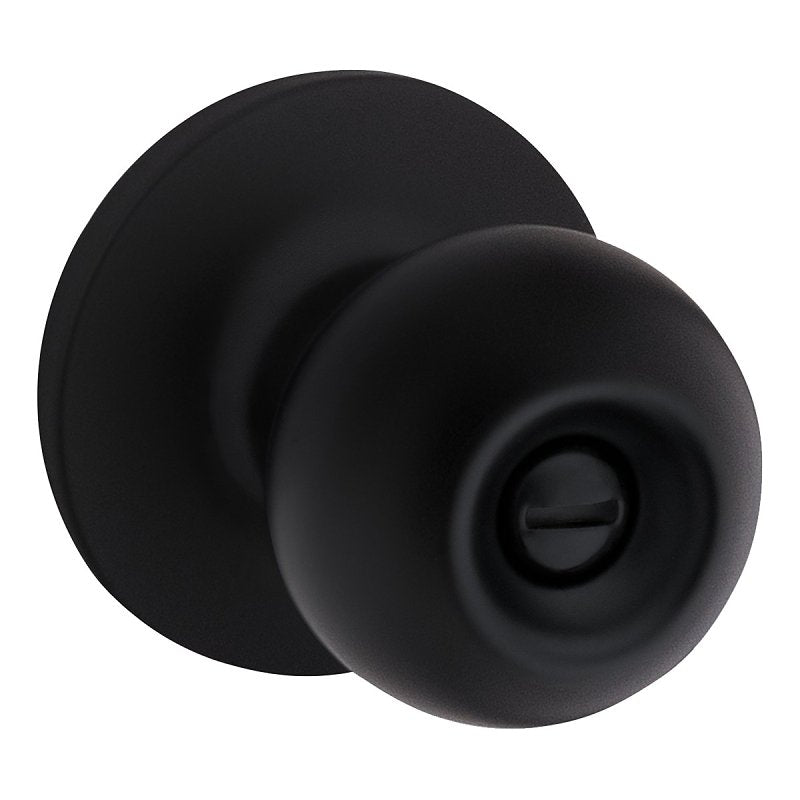 Weiser Safe Lock Regina Series 9SK30000-054 Privacy Door Handle, Transitional Design, Knob Handle, Matte Black