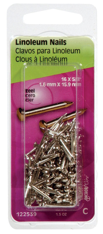 HILLMAN 5/8 in. Binding Nickel Steel Nail Flat Head, Pack of 6
