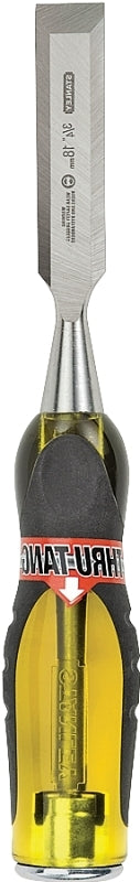 STANLEY Fatmax Thru-Tang 16-977 Chisel, 3/4 in Tip, 9 in OAL, Carbon Steel Blade, Ergonomic Handle