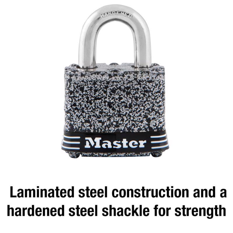 Master Lock 1-5/16 in. H X 1 in. W X 1-9/16 in. L Steel Double Locking Weather-Resistant Padlock