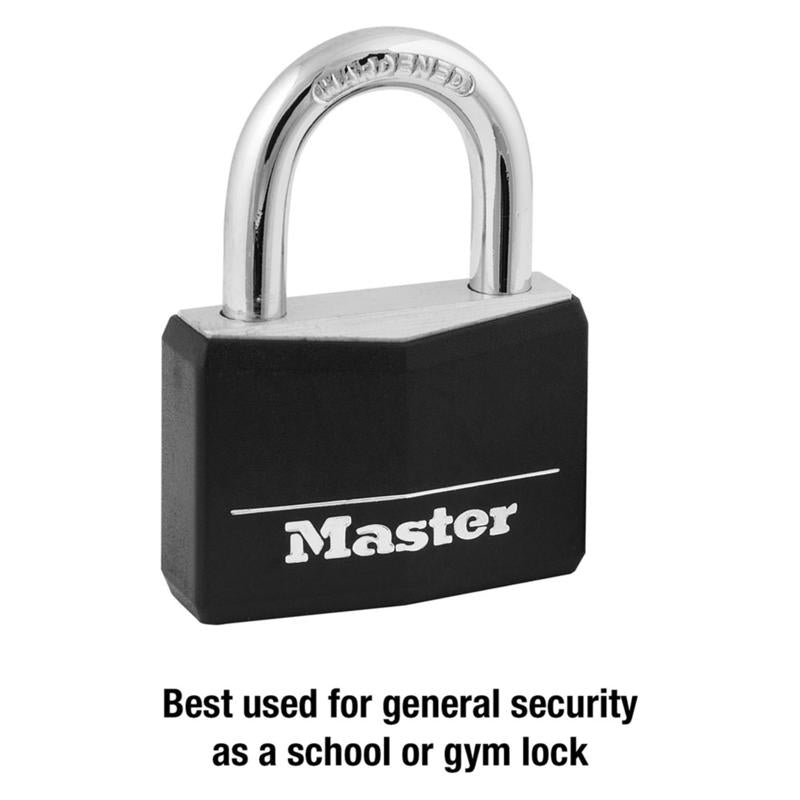 Master Lock 1-5/16 in. H X 1/2 in. W X 1-9/16 in. L Vinyl Covered Double Locking Covered Padlock