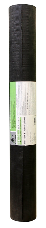 Stinger 342975 Synthetic Felt Underlayment, 250 ft L, 48 in W