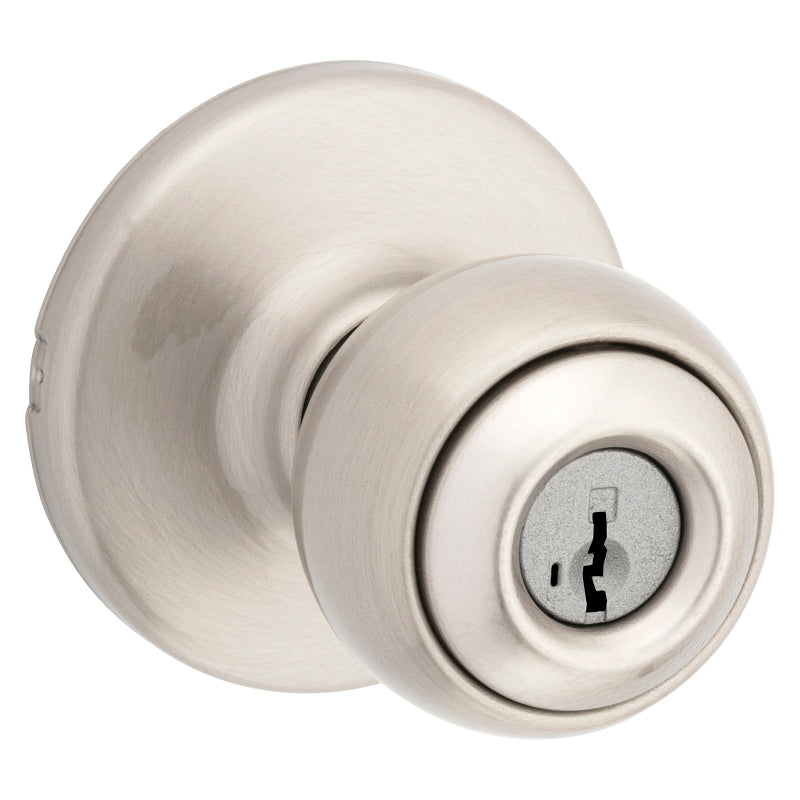 Kwikset 400P156ALRCSK3BX Entry Knob, Satin Nickel, K3 Keyway, 3 Grade, Pack of 3