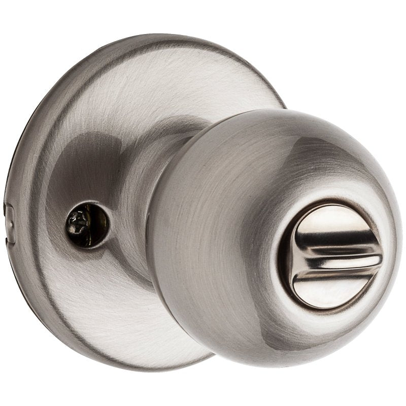 Kwikset 400P 15 6AL RCS K3 V1 Entry Knob, Satin Nickel, Zinc, K3, KW1 Keyway, Residential, 3 Grade, Silver