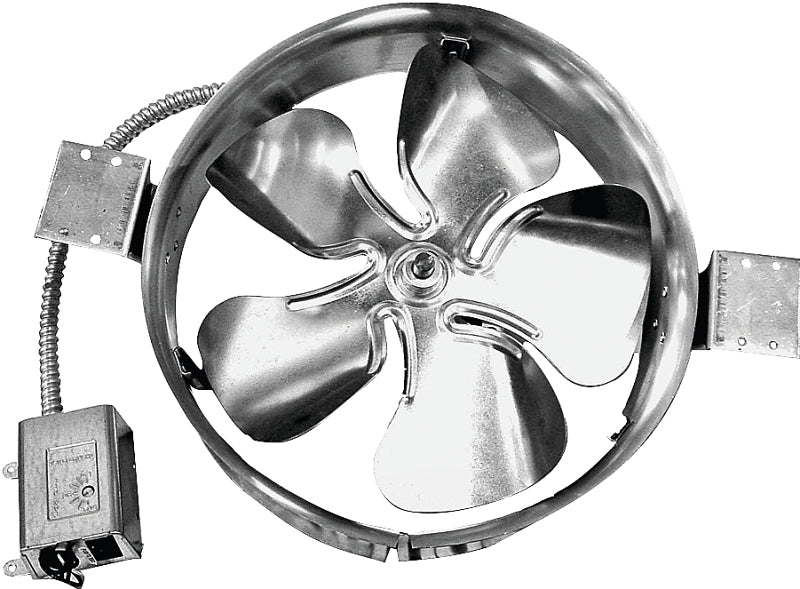 Lomanco Add-A-Vent 1800 Gable Vent, 120 V, 1500 sq-ft Net Free Ventilating Area, Aluminum