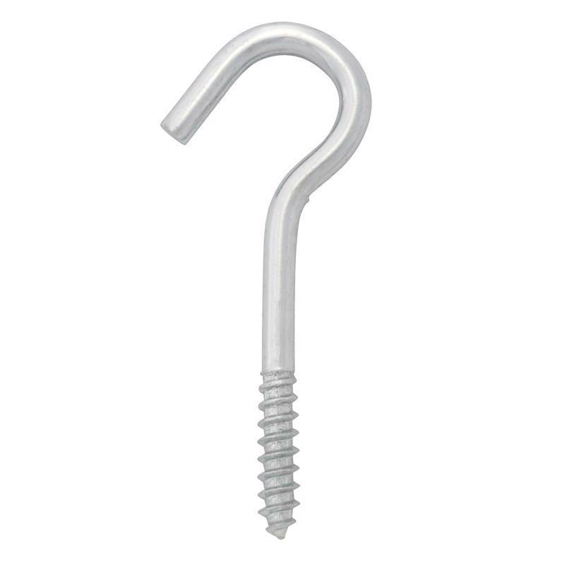 Hampton Small Zinc-Plated Silver Steel 2-1/2 in. L Ceiling Hook 45 lb 1 pk, Pack of 50