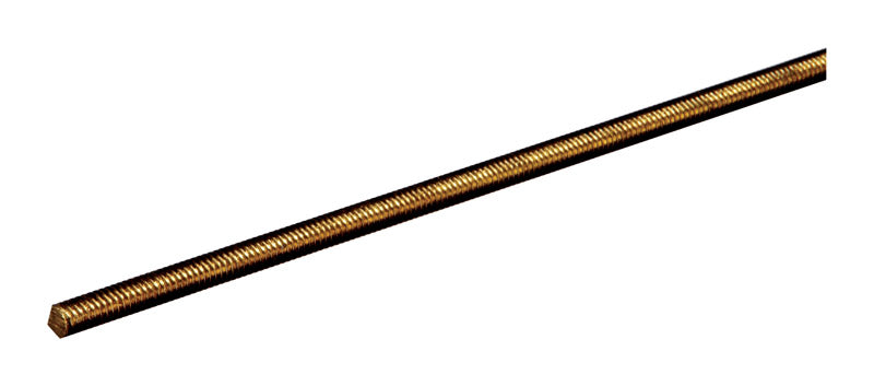 SteelWorks 3/8 in. D X 12 in. L Threaded Brass Rod 1 pk, Pack of 5