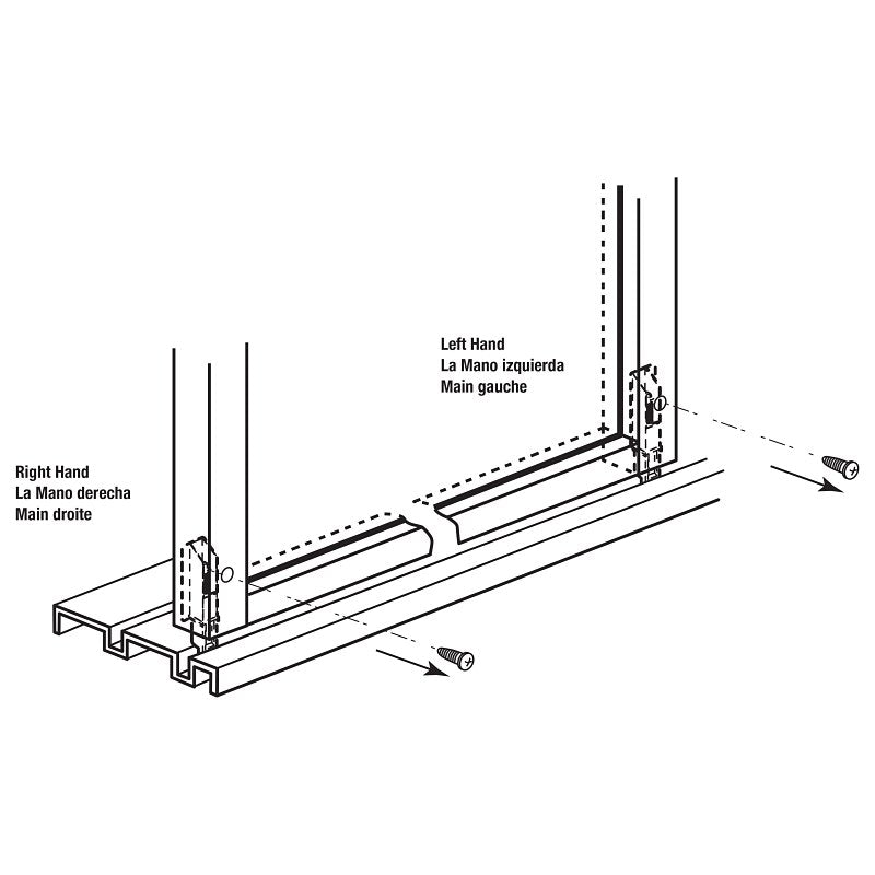 Prime-Line N 6559 Door Guide, Plastic, White, Bottom Corner Mounting