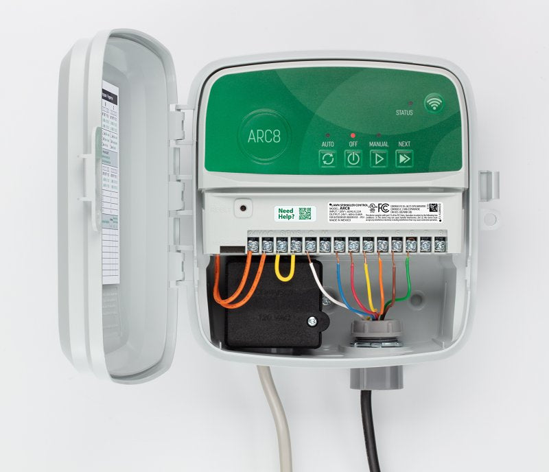 Rain Bird ARC8 App-Based Residential Controller, 120 VAC at 60 Hz Input, 0.68 a at 24 VAC Nominal, 1 a at 24 VAC Maximum