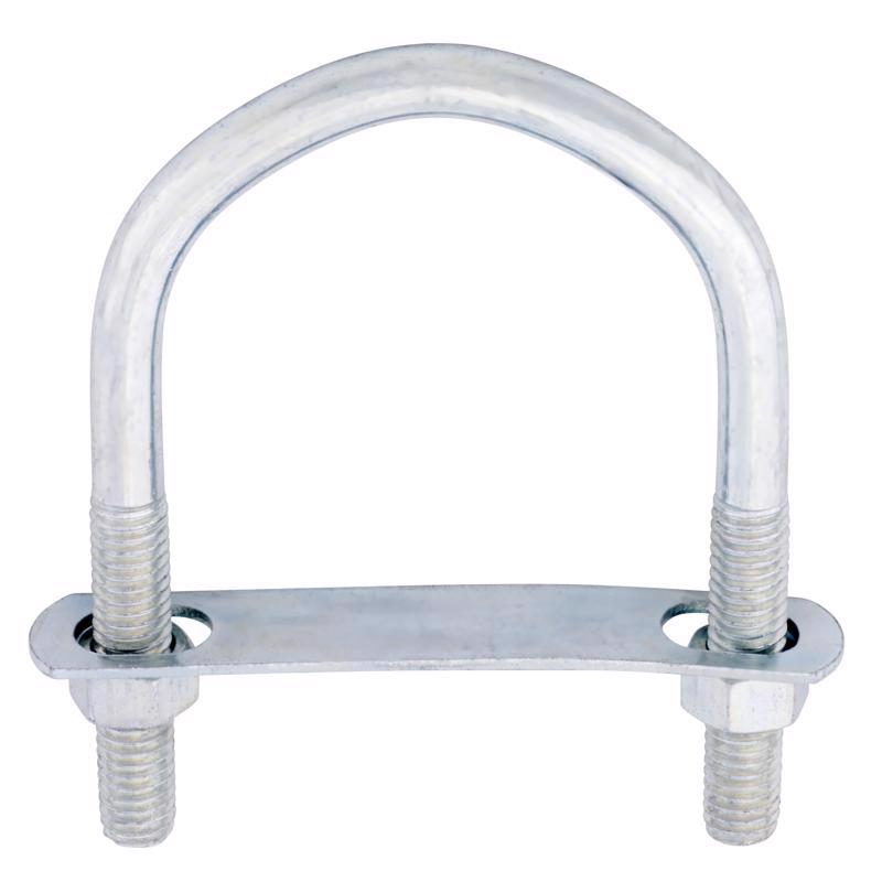 Hampton 3/8 in. X 2-1/2 in. W X 3-5/8 in. L Coarse Zinc-Plated Steel U-Bolt, Pack of 10