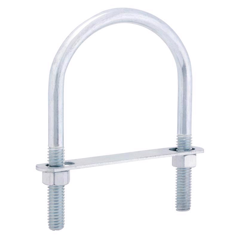 Hampton 3/8 in. X 2-1/2 in. W X 3-5/8 in. L Coarse Zinc-Plated Steel U-Bolt, Pack of 10
