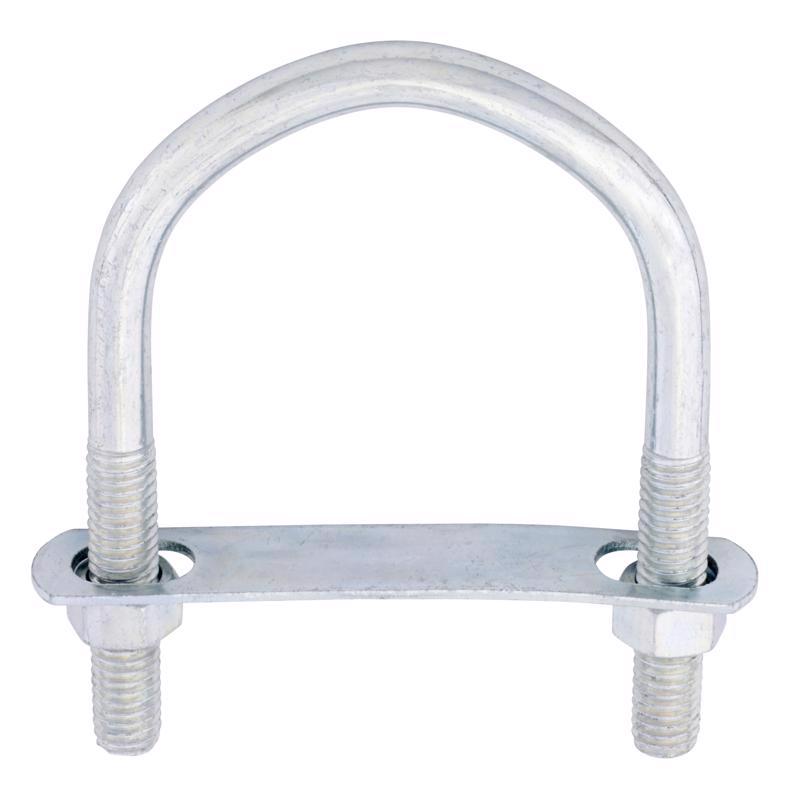 Hampton 3/8 in. X 3 in. W X 4-1/8 in. L Coarse Zinc-Plated Steel U-Bolt, Pack of 10