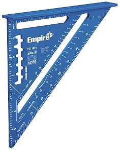 Empire SCRIBE-GUIDE Series E2994 Rafter Square, Inch Graduation, Aluminum, 7 in L, 7-1/4 in W